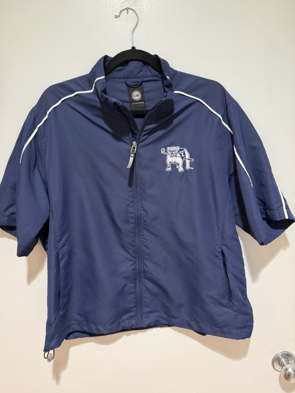 Yale bulldogs golf windbreaker short sleeve
